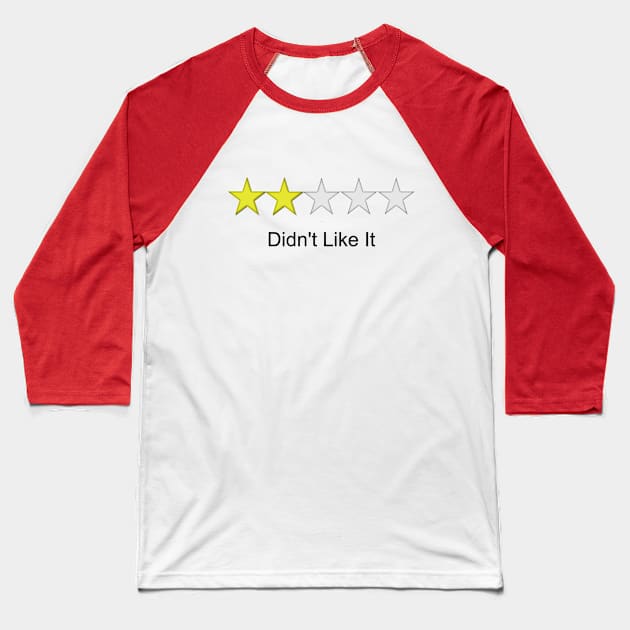 Ratings: Didn't Like It Baseball T-Shirt by chriswig